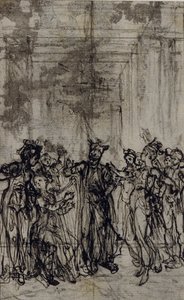 Studie voor vignet in "Contes Moraux" van Jean François Marmontel door Hubert Francois Gravelot