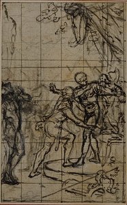 Studie voor een illustratie in Tacitus "Tibère, ou Les Six Premiers Livres des Annales" Boek I, Deel 1, 2e Studie