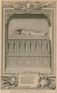 Het monument van koning Richard II en zijn koningin Ann