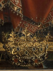 Detail van God de Vader, van het Gentse altaarstuk (detail) door Hubert & Jan van (1390 1441) Eyck