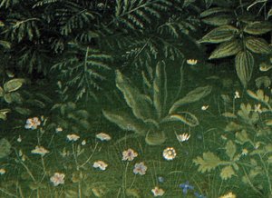 Detail van de Aanbidding van het Mystieke Lam, van het centrale paneel van het Gentse altaarstuk door Hubert & Jan van (1390 1441) Eyck