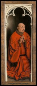 Portret van Joost Vijdt, paneel van de buitenkant van het Gentse Altaarstuk door Hubert & Jan van (1390 1441) Eyck