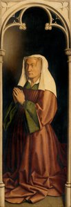 Portret van Lysbette Borluut, paneel van de buitenkant van het Gentse altaarstuk