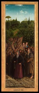 De kluizenaars, van de rechterkant van het Lam Gods door Hubert & Jan van (1390 1441) Eyck