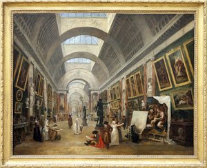 Ontwerp van de Grande Galerie du Louvre 1796 door Hubert Robert