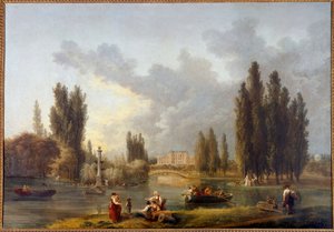 Le chateau de Mereville door Hubert Robert