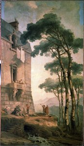 De muzikanten door Hubert Robert