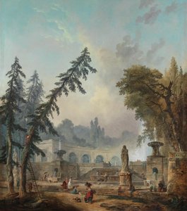 Parklandschap door Hubert Robert
