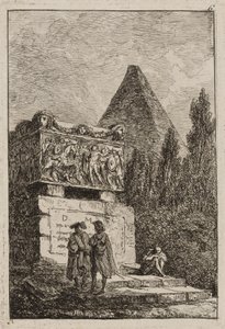 Plaat Zes uit Avonden in Rome, 1763-64