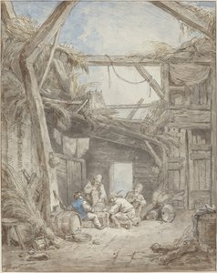 Vervallen Boerderij door Hubert Robert