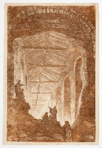 De Antieke Galerij, plaat tien uit Les Soirées de Rome door Hubert Robert