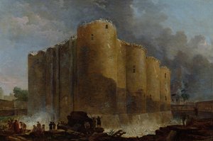 De sloop van de Bastille, 14 juli 1789 door Hubert Robert
