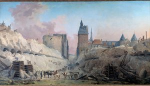 De sloop van de huizen van de Pont au Change in 1788. Schilderij door Hubert Robert (1733-1808) 1788. Parijs, Musée Carnavalet door Hubert Robert