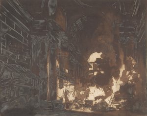 Wasvrouwen in een Verwoeste Galerij, ca. 1760