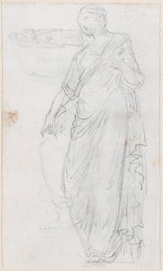 Vrouw in toga [verso]