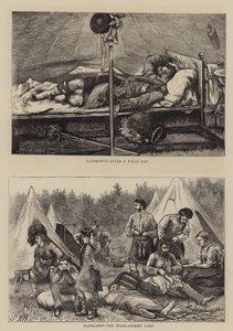 Aldershot, het kamp van de Hooglanders door Hubert von Herkomer
