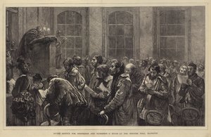 Goddelijke dienst voor herders en veehouders, een studie in de Berners Hall, Islington