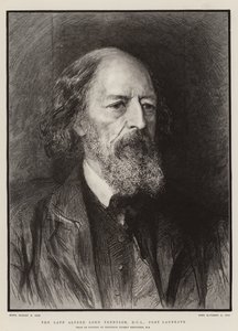 De overleden Alfred Lord Tennyson, DCL, Dichter Laureaat door Hubert von Herkomer