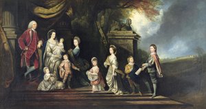 John 2e Graaf van Egmont (1711-1770) en zijn familie, ca. 1770 door Hugh Barron