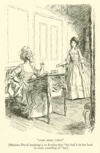 Kom Hier, Kind, Madame Duval Vertelt Evelina dat "ze het in haar Hoofd had om iets van haar te maken"