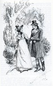 Emma en Mr Knightley (illustratie) door Hugh Thomson