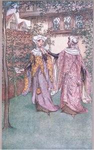Hier is de tweelingbroer van je brief, illustratie uit The Merry Wives of Windsor, 1910 door Hugh Thomson