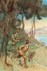 Illustratie voor J M Barries The Admirable Crichton door Hugh Thomson