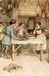 Illustratie voor J M Barries The Admirable Crichton door Hugh Thomson