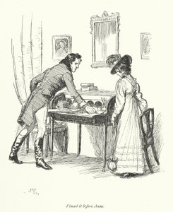 Illustratie voor Persuasion door Jane Austen (litho) door Hugh Thomson