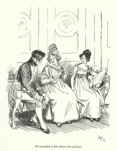 Illustratie voor Persuasion door Jane Austen (litho) door Hugh Thomson