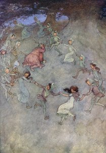 Illustratie voor De Vrolijke Vrouwen van Windsor door Hugh Thomson