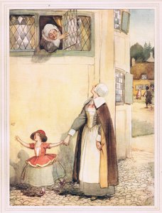In de Zonnige Dag Werd het Gezicht van Mevrouw Hibbens Geduwd door Hugh Thomson