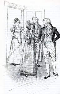 Het bal in de herberg van de Kroon (illustratie) door Hugh Thomson