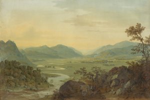 Carne rivier vanaf Loudoun Castle, Ayrshire, 1804