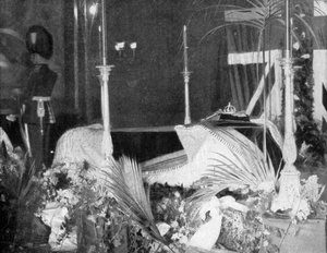 Koningin Victoria opgebaard in Osborne House door Hughes and Mullins