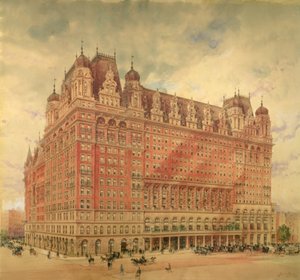 Het Waldorf Astoria Hotel, 1896 door Hughson Frederick Hawley