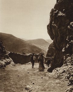 Mexico: straat in Pachuca (zwart-wit foto)