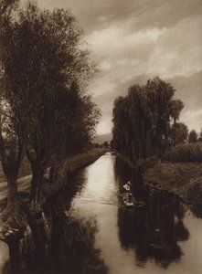 Mexico: Kanaal Viga (zwart-wit foto) door Hugo Brehme