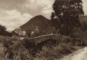 Mexico: San Bartolito (zwart-wit foto) door Hugo Brehme