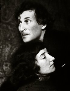 Marc en Bella Chagall (sepia foto) door Hugo Erfurth