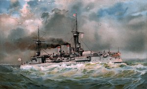 S.M. Linienschiff Brandenburg door Hugo Graf