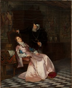 Gustav Vasa vindt zijn gemalin Catherine Stenbock slapend en hoort haar zeggen Koning Gösta ik hou van..., 1 door Hugo Salmson