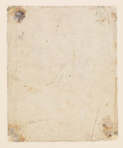 Inscriptie op verso: boven midden, bruine inkt, Italiaanse 18e-eeuwse hand: "Sandro schrijft dat hij zeker zal zijn"; daaronder, bruine inkt, 19e-eeuwse hand: "Petro Perugino" door Hugo van der Goes
