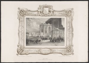 Optocht van het Stadhuis naar het Academiegebouw, 1836 door Huib van Hove Bz