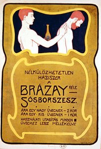 Hongaarse advertentie voor Eau de Toilette Brazay, c.1900 door Hungarian School