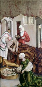 De Geboorte van St. Johannes de Doper, Kisszeben, 1490 door Hungarian School