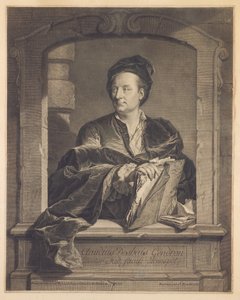 Dokter Claude Deshais Gendron, gegraveerd door J. Daulle, ca. 1737