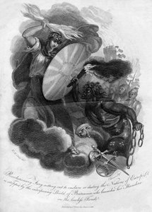 Revolutionaire woede die eropuit trekt om de naties van Europa te onderwerpen of te vernietigen, 1816 door I. Brown