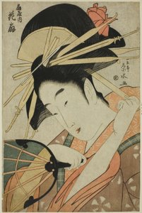 De courtisane Hanaogi van de Ogiya
