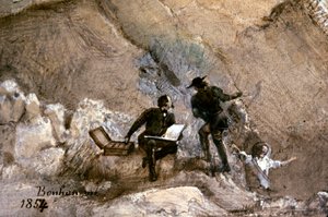 Ignace Francois Bonhomme schildert buiten